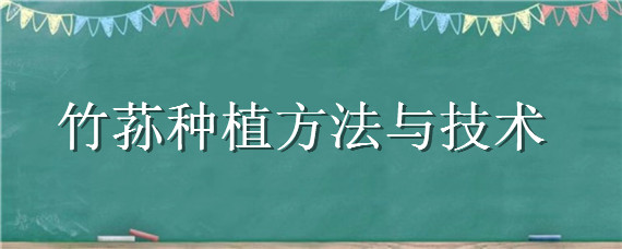 竹荪种植方法与技术