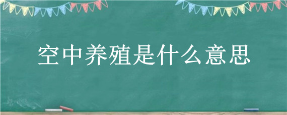 空中养殖是什么意思