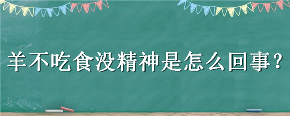 羊不吃食没精神是怎么回事